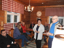 Yhdistyksen pj. Matti Heikkinen ja sihteeri Aila Rintanen.