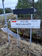 Opastus löytyy kantatie 67:n varrelta